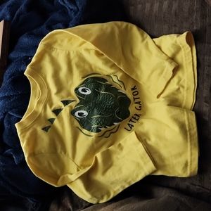 Yellow long sleeve alligator shirt